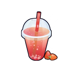 Iced strawberry soda