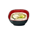Eel and mushroom soup
